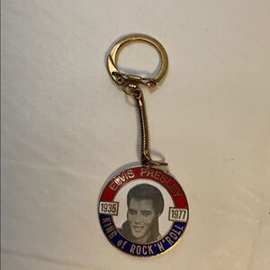 Elvis Presley King Of Rock N Roll 1935 1977 Vintage Key Ring